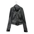 EKAM Leather Jkt S Leather BLK  For Cheap