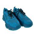 BALENCIAGA Low-Sneakers EU 39 Polyester BLU TRIPLE S   CLEAR SOLE Online now