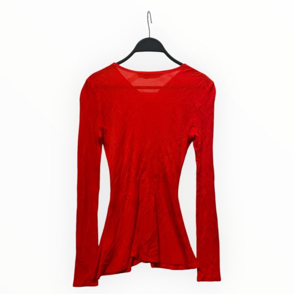 PROENZA SCHOULER LS Blouse 0 RED proenza 3 ring top For Sale