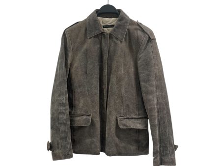 RUDSAK Riders Jkt (S) M Leather GRY Animal Pattern TREATED LEATHER SUEDE BKRZIP Hot on Sale