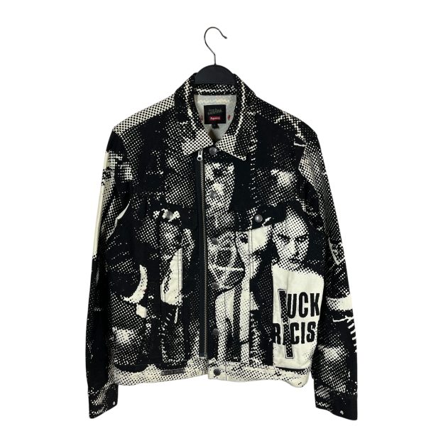 Supreme Jean Paul Gaultier Jacket S Cotton BLK All Over Print half tone zip jacket Supply