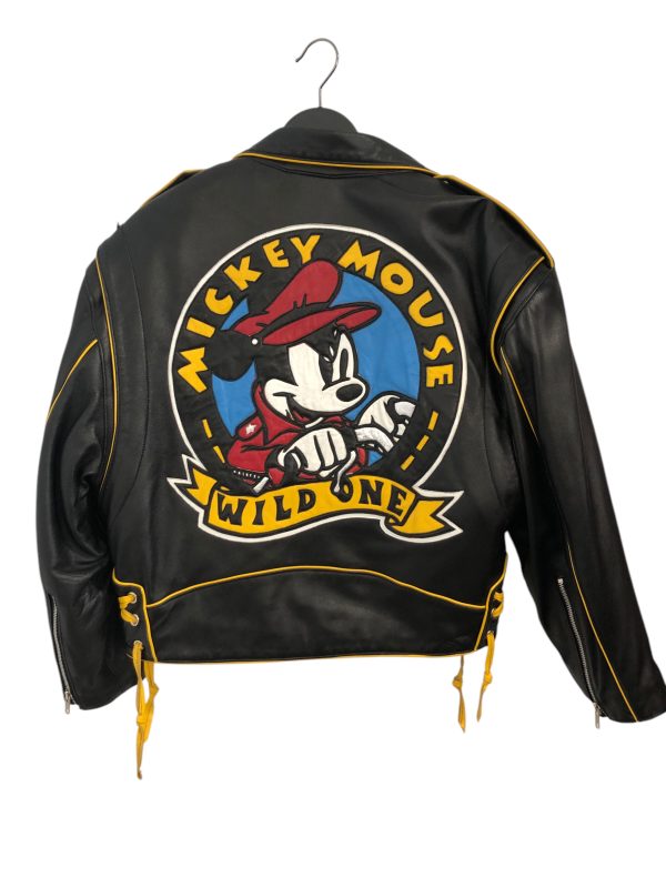 MICKEY MOUSE Leather Jkt S Leather BLK Graphic  For Discount