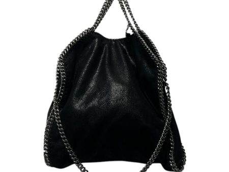 STELLAMcCARTNEY Tote Bag Border Cotton BLK FALABELLA CHAIN STRAPS For Discount