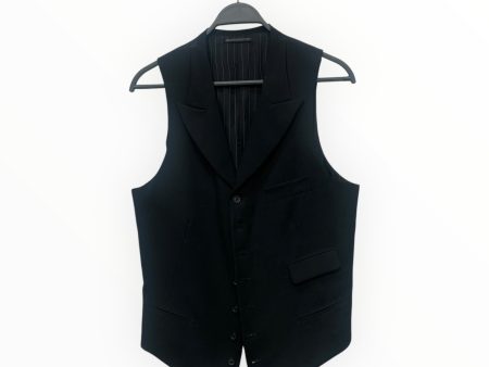 yohji yamamoto POUR HOMME Vest L Polyester BLK STRIPE INTERIOR Discount