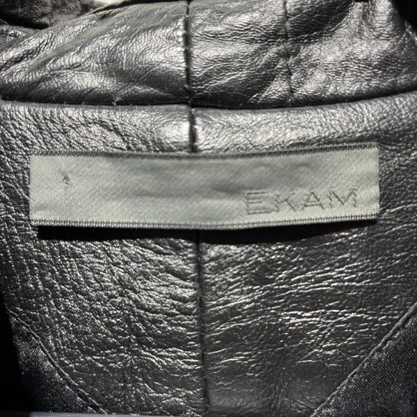 EKAM Leather Jkt S Leather BLK  For Cheap