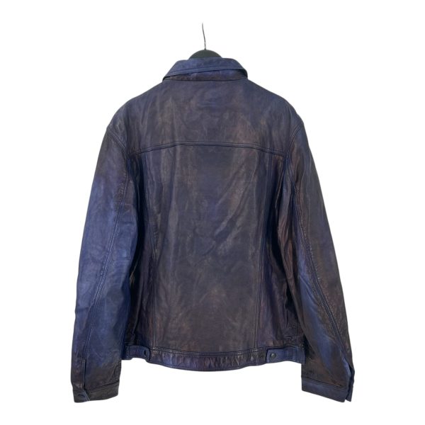 DIESEL L-NHILL Leather Jkt L Purple Lambskin Hot on Sale