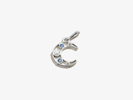 Crescent Moon with Pearls Charm Sale