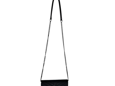 YVES SAINT LAURENT Cross Body Bag Leather BLK envelope flap For Sale