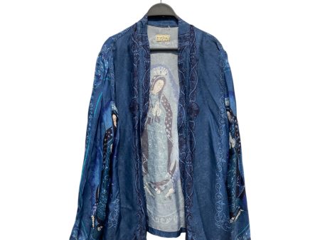 KAPITAL LS Shirt 3 Rayon BLU Graphic Virgin Mary For Discount