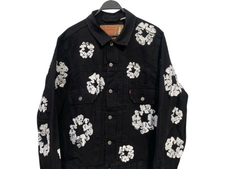 DENIM TEARS Denim Jkt XL Denim BLK All Over Print COTTON WREATH JACKET Online Sale