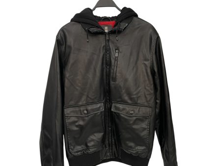 jeans by buffalo Leather Jkt L Faux Leather BLK hoodie leather jacket Online Sale