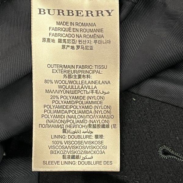 BURBERRY Trench Coat 54 Wool BLK  For Cheap