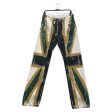 DENIM TEARS Straight Pants 31 Denim WHT All Over Print Jamaican flag Discount