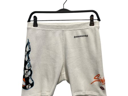 CHROME HEARTS Shorts L Graphic Cotton WHT  Sale