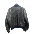 KANSAI YAMAMOTO Leather Jkt M Leather BLK Animal Pattern  For Sale