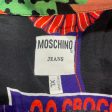 MOSCHINO Shirt XL Cotton MLT Open Coller All Over Print  For Sale