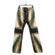 DENIM TEARS Straight Pants 31 Denim WHT All Over Print Jamaican flag Discount