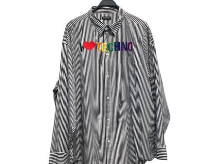 BALENCIAGA LS Shirt 42 Cotton MLT Stripe RAINBOW  ILY TECHNO Discount