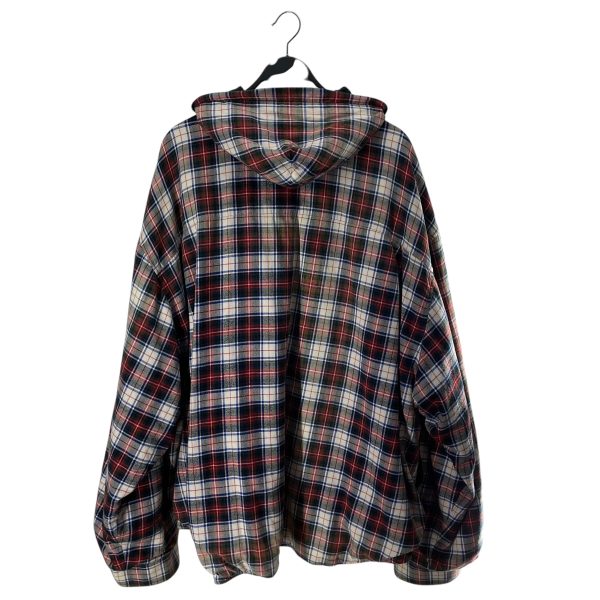 BALENCIAGA Jacket M Cotton RED Plaid FLANNEL CHECK Cheap