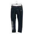 OFF-WHITE Pants 29 Denim GRY SILVER LOGO EMBRD BLK LACE Supply