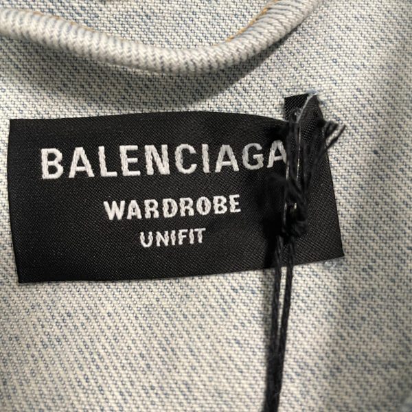 BALENCIAGA Denim Jkt 2 Denim IDG Graphic oversized jacket orgnic jp twi For Cheap