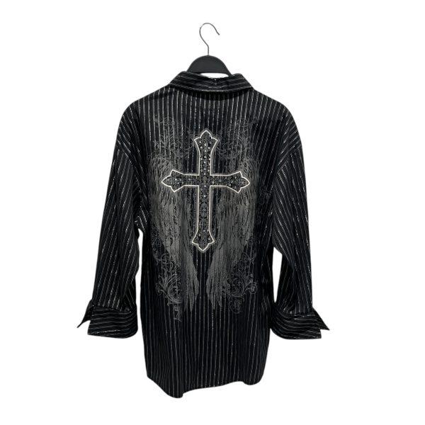 ALEXITO LS Shirt M BLK Stripe grunge cross For Discount