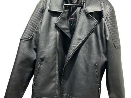 F COLLECTIONS Leather Jkt XL Leather BLK  Fashion