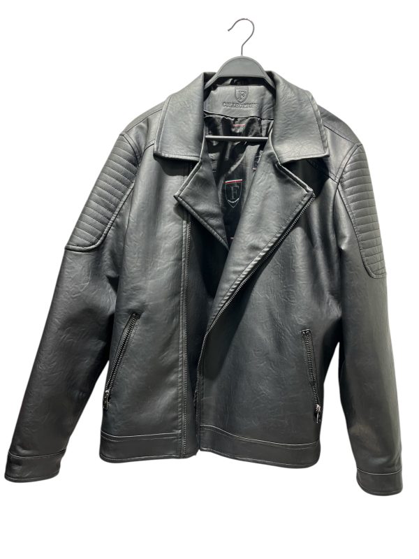 F COLLECTIONS Leather Jkt XL Leather BLK  Fashion