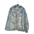 adidas Jacket M Faux Fur BLU BLU WHT FUZZY HOODIE Online Hot Sale