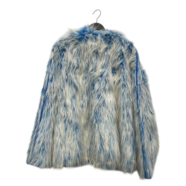 adidas Jacket M Faux Fur BLU BLU WHT FUZZY HOODIE Online Hot Sale