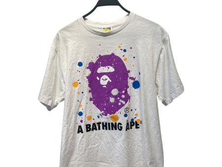 A BATHING APE T-Shirt XL Cotton WHT Graphic Single Stitch For Discount