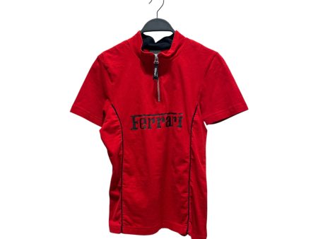 Ferrari SS Blouse S Graphic Cotton RED black 3 4 zip Online Hot Sale