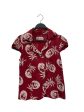 HYSTERIC GLAMOUR SS Shirt S Bordeaux Rayon All Over Print 0161AH10 Hot on Sale