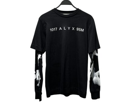 1017 ALYX 9SM(ALYX) LS T-Shirt S Cotton BLK Layered Logo tee For Sale