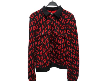 GIVENCHY Jacket S Wool RED Monogram Button Up Jacket Online Sale