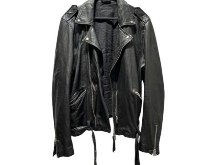 ALLSAINTS Leather Jkt XL Leather BLK  For Sale