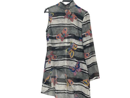 Autumn Adeigbo  LS Blouse 2 Animal Pattern Cotton SLV Butterfly Open Shoulder Blouse Sale