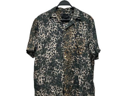 ALLSAINTS SS Shirt M Cotton RED All Over Print  Hot on Sale