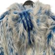 adidas Jacket M Faux Fur BLU BLU WHT FUZZY HOODIE Online Hot Sale