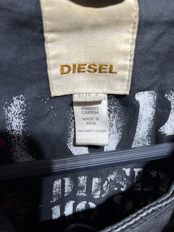 DIESEL Leather Jkt S Sheepskin BLK S S 2010 BIKER Online Hot Sale