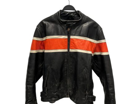 Vintage Harley Leather Leather Jkt XL Leather BLK VINTAGE TRUE LEATHER HARLEY Supply