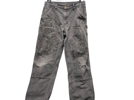 Carhartt Pants 32 Denim GRY DISTRESSED DOUBLE KNEE PANT Online now