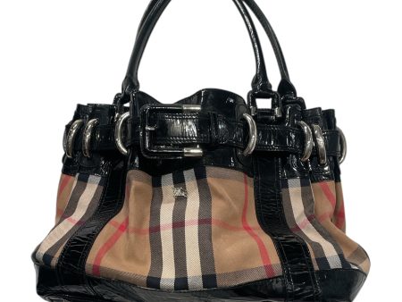 BURBERRY LONDON Tote Bag Leather BLK  Supply