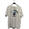 A BATHING APE T-Shirt XL Cotton WHT Graphic BLUE TIE DYE LOGO For Cheap