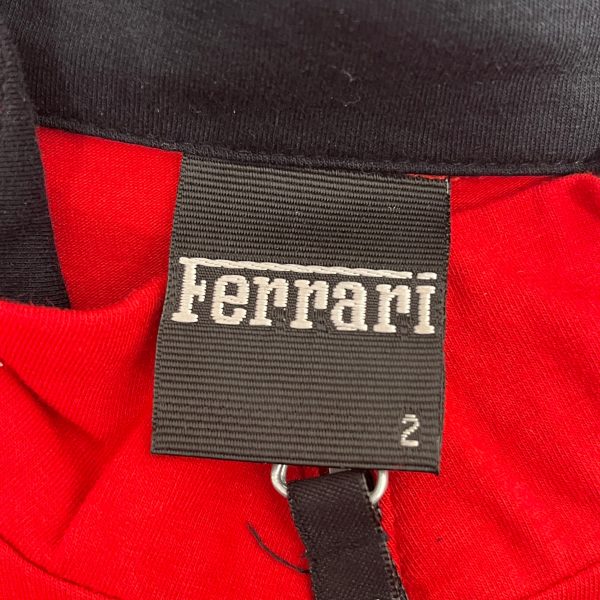 Ferrari SS Blouse S Graphic Cotton RED black 3 4 zip Online Hot Sale