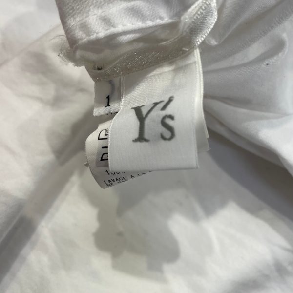 Y s LS Blouse 1 White Cotton  Cheap