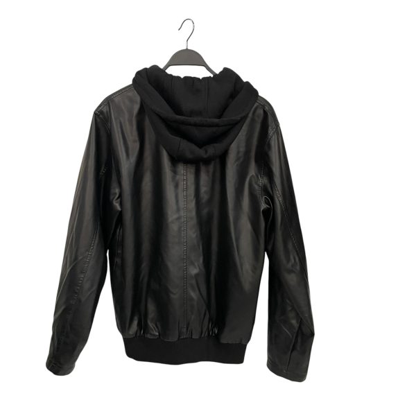 jeans by buffalo Leather Jkt L Faux Leather BLK hoodie leather jacket Online Sale