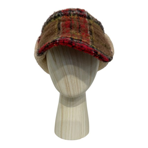 UNDERCOVER Hat Gingham Check Wool RED Hunting Wool GIngham Hat Fashion