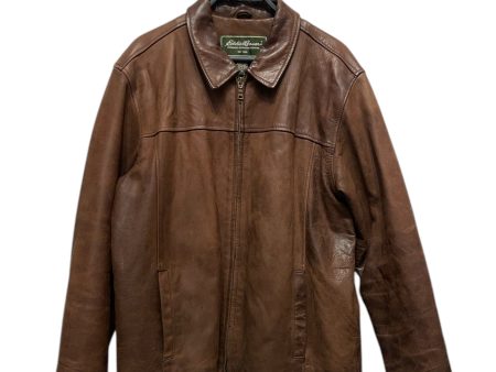 EDDIE BAUER Leather Jkt XL Leather BRW  For Sale