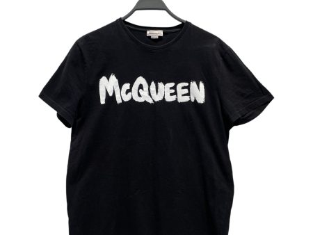 Alexander McQueen T-Shirt L Cotton BLK Graphic  Cheap